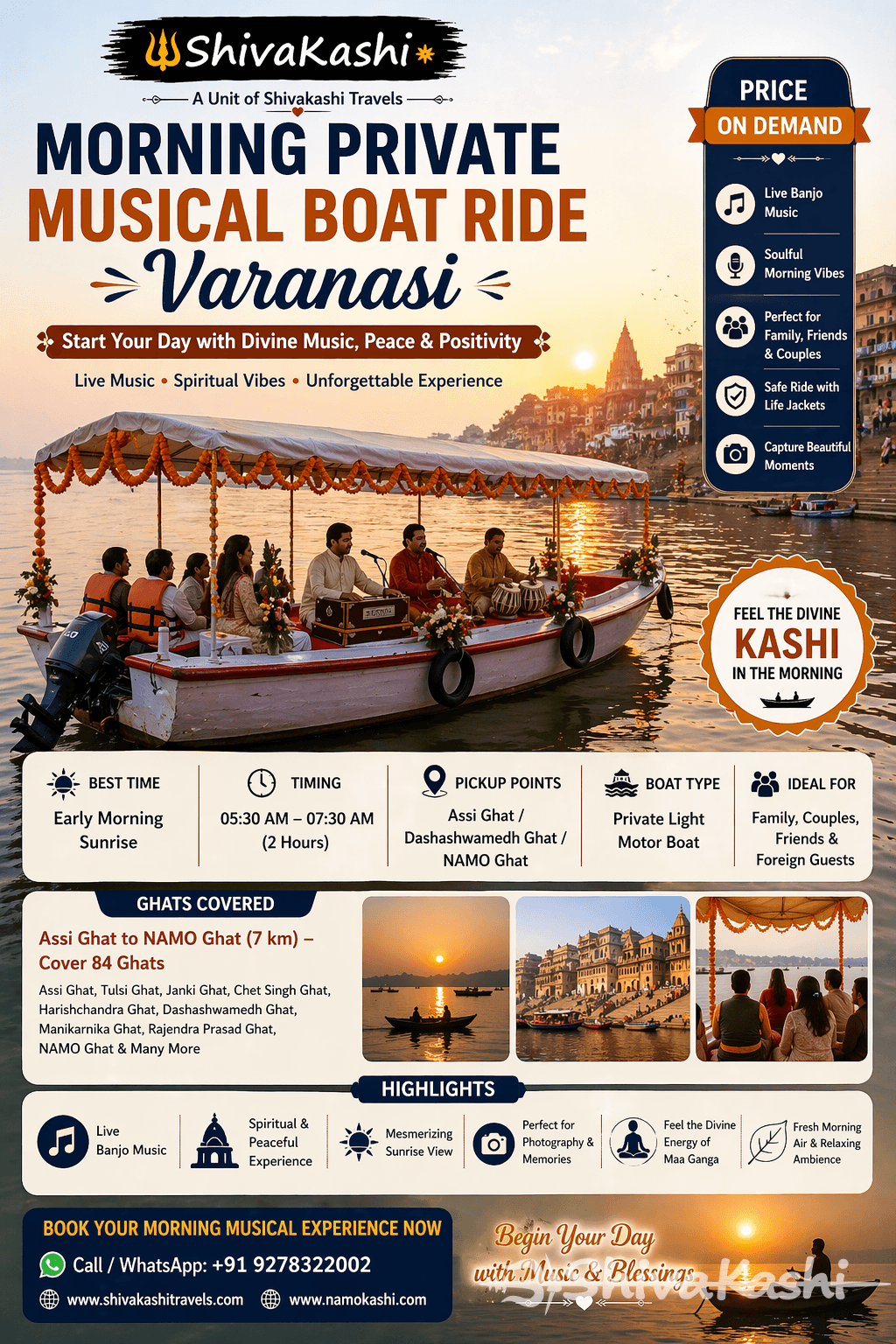Morning Private Musical Boat Ride — Varanasi Varanasi Ganga